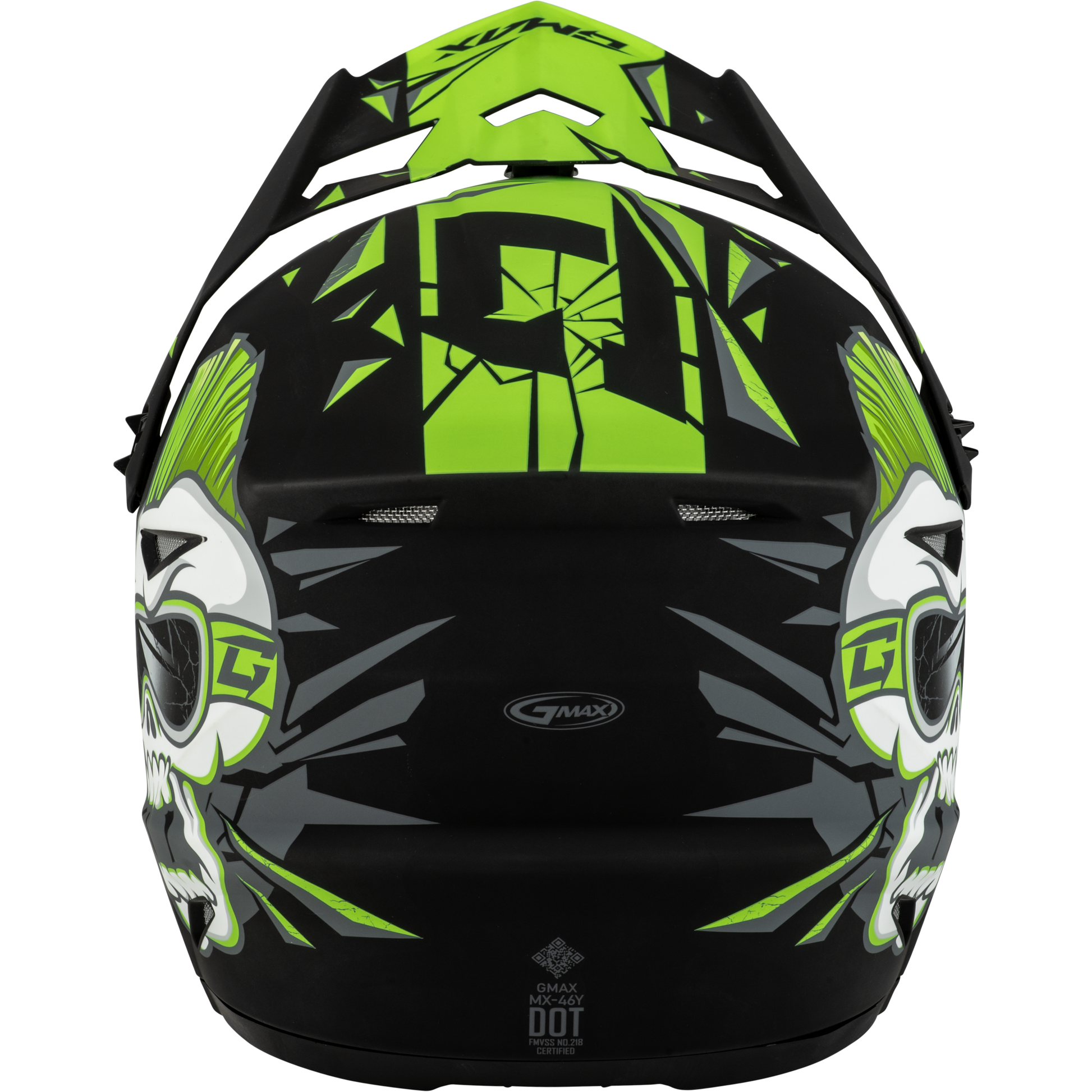 Youth Mx 46y Unstable Helmet Matte Black/Green Yl