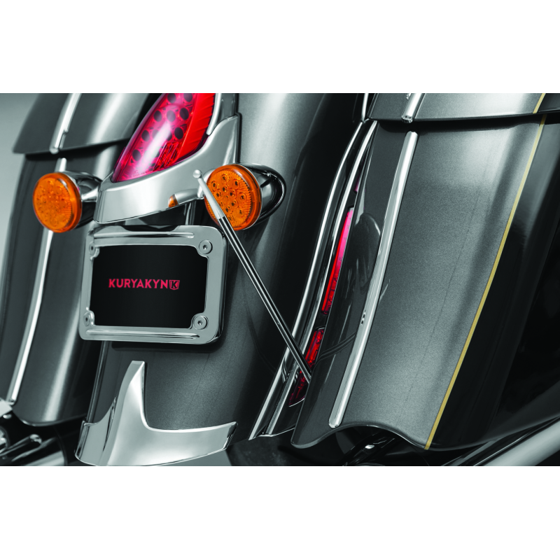 Kuryakyn Billet Antenna Round/Grooved Black & Raw