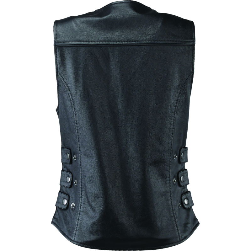 Kuryakyn Leather By River Road Plains Leather Vest Black Womens - Small