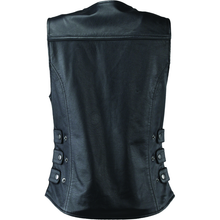 Kuryakyn Leather By River Road Plains Leather Vest Black Womens - Small