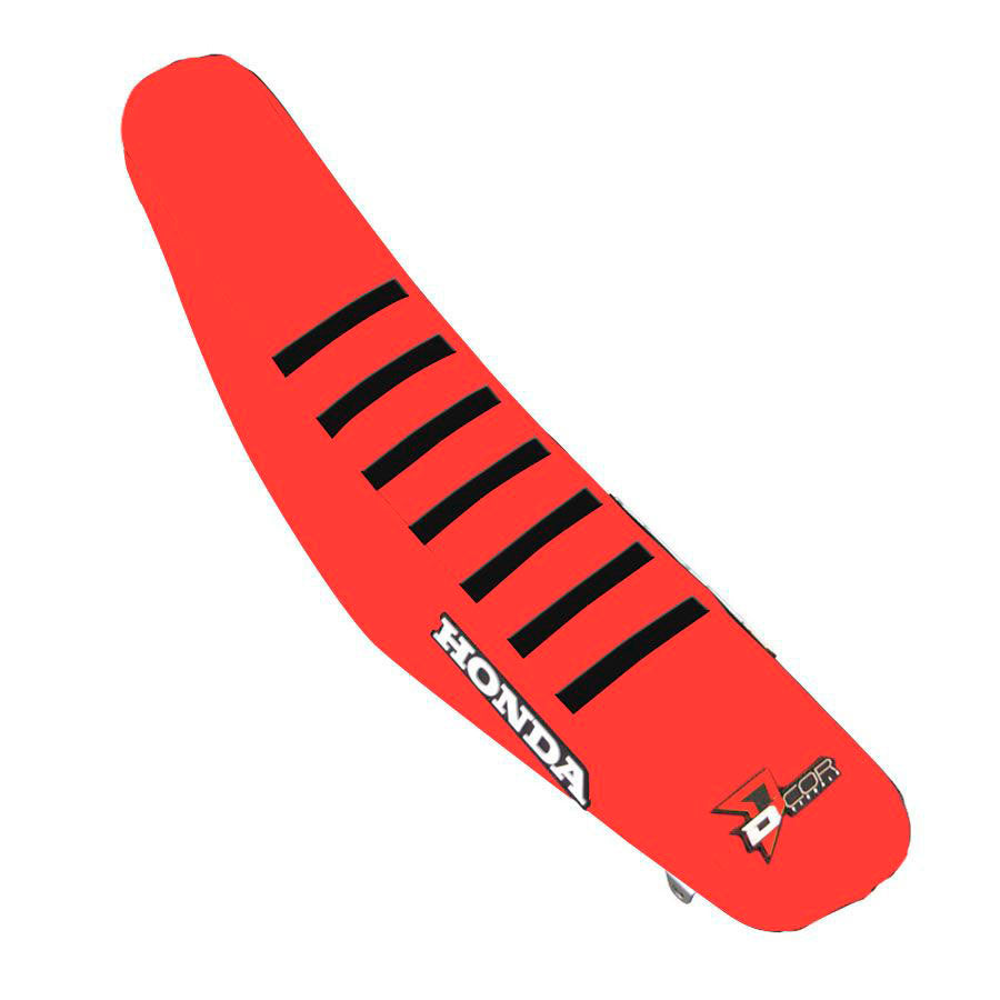 Seat Cover Red W/Black Ribs Hon