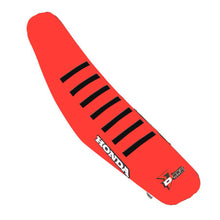 Seat Cover Red W/Black Ribs Hon