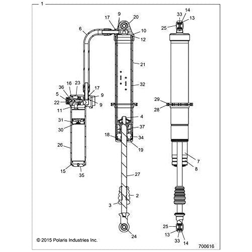 Polaris RZR Hose, Genuine OEM Part 1501066, Qty 1
