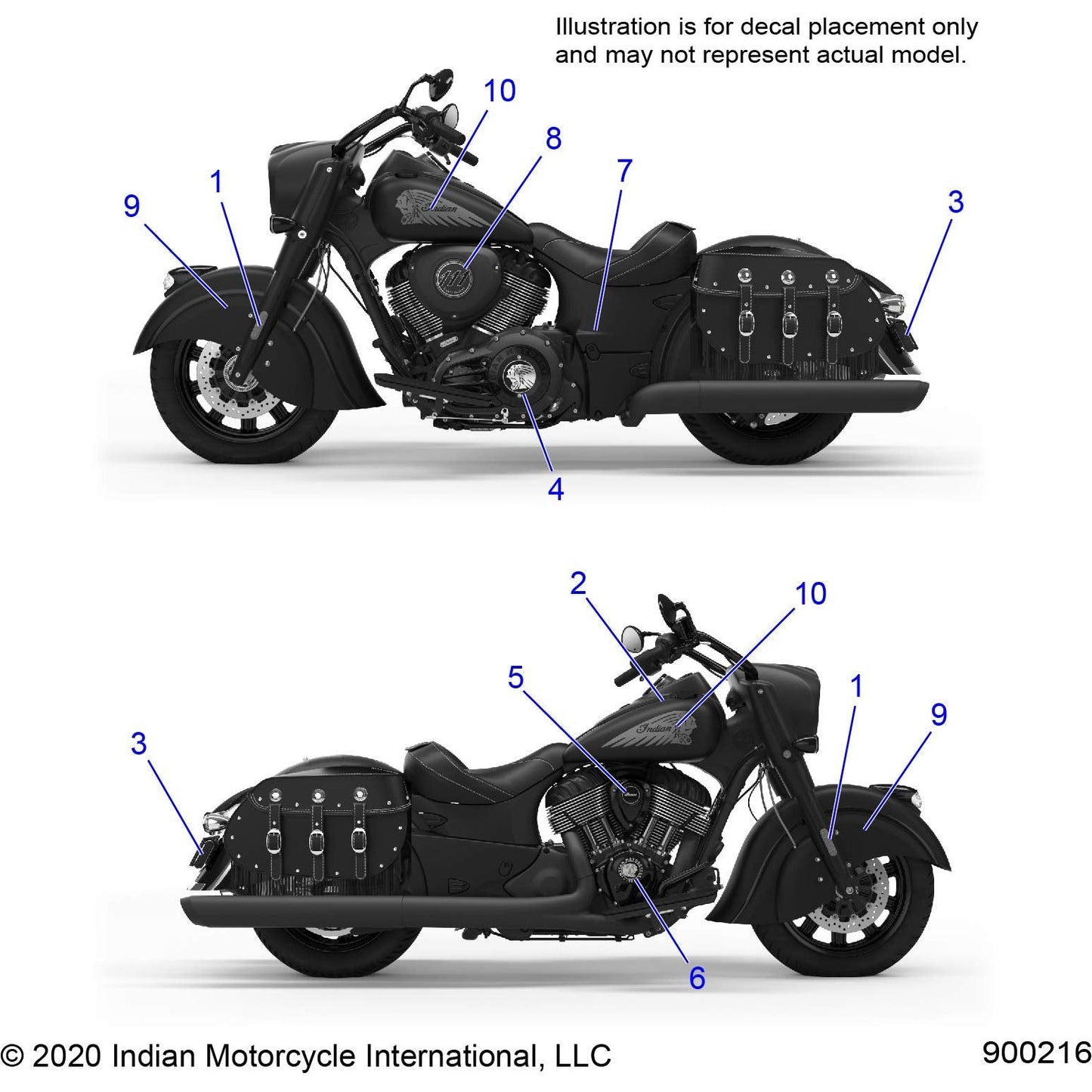 Indian Motorcycle Flat Vintage Badge, Genuine OEM Part 5453431, Qty 1