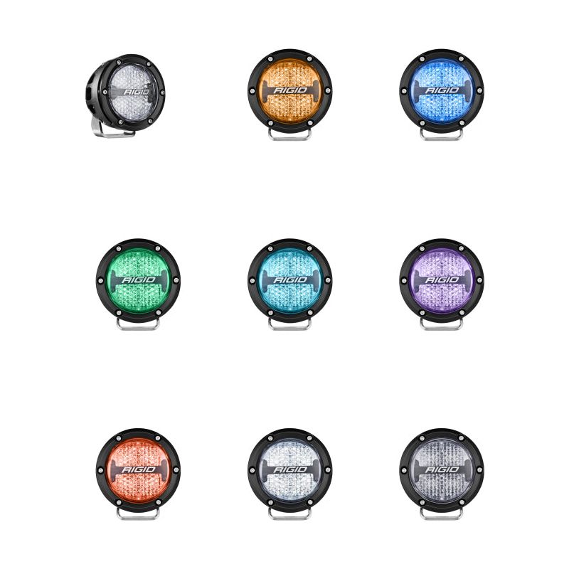 Rigid Industries 360-Series 4in LED Off-Road Diffused Beam - RGBW Backlight (Pair)