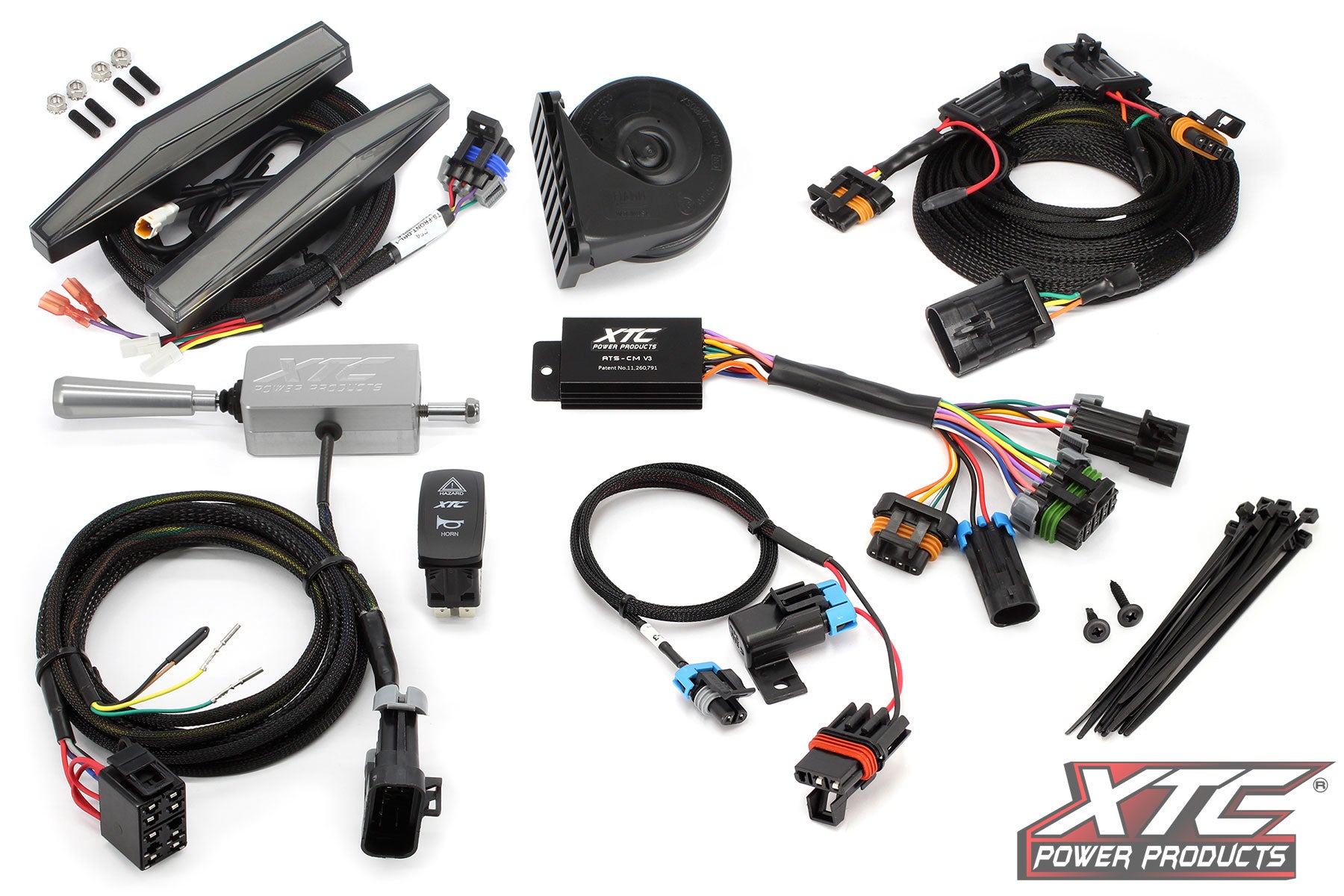 Auto Turn Signal Kit W/ Billet Lever And Front Drl Lights Pol