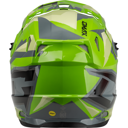 Mx 96s Splinter Helmet Green/Grey/Black Sm