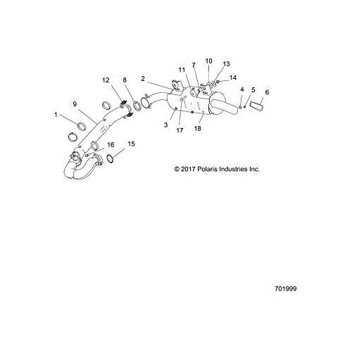 Polaris GEM Silencer Shield, Genuine OEM Part 5258754, Qty 1