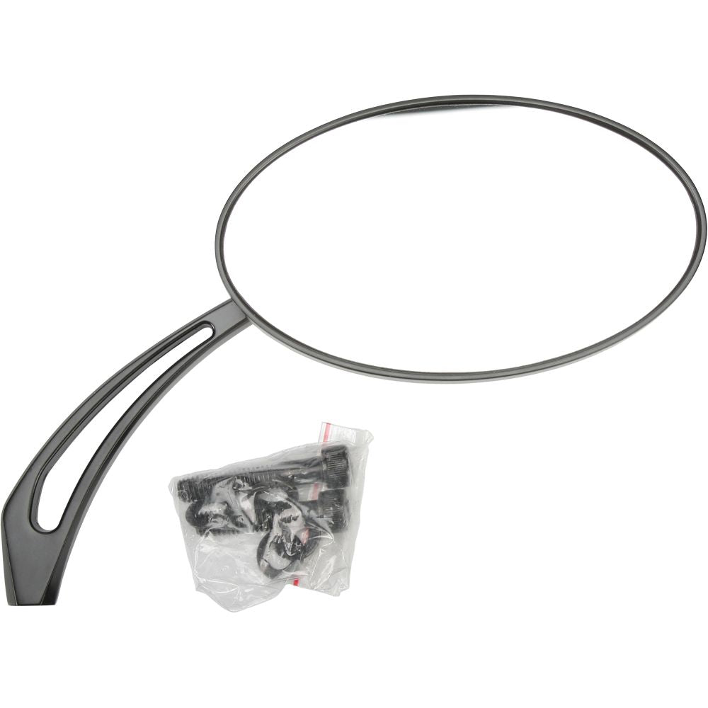 Oval Arrow Mirror Black