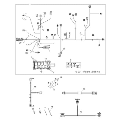 Polaris Ranger CPS Harness Kit, Genuine OEM Part 2878497, Qty 1
