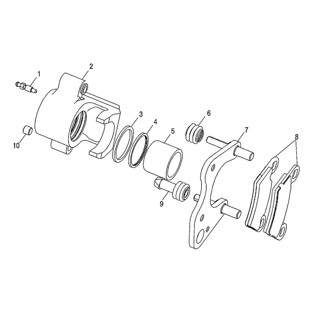 Polaris Off Road Brake Caliper Assembly, Left, 1.5, Genuine OEM Part 1910784, Qty 1