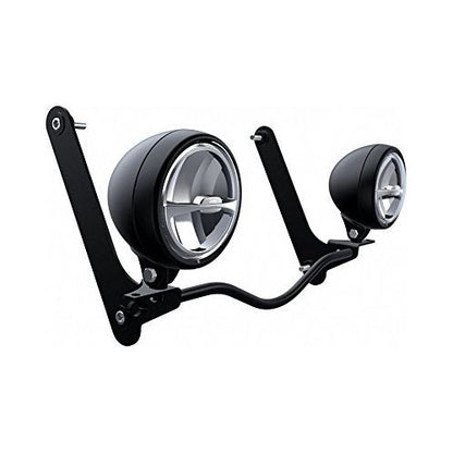 Indian Motorcycle Driving Lights for Front Fork, Pair, for Specific 2014-2019 Chief and Chieftain Models, Matte Black, Increases Visibility, Mounting Brackets, Installation Hardware - 2880732-463