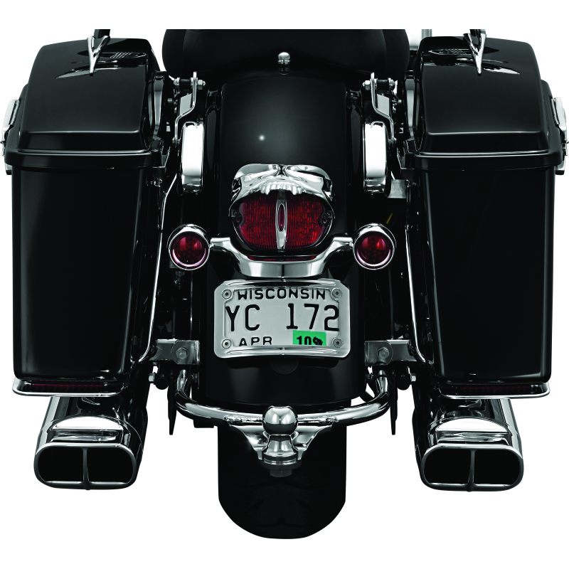Kuryakyn Curved License Plate Mount Chrome
