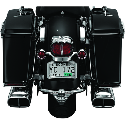 Kuryakyn Curved License Plate Mount Chrome