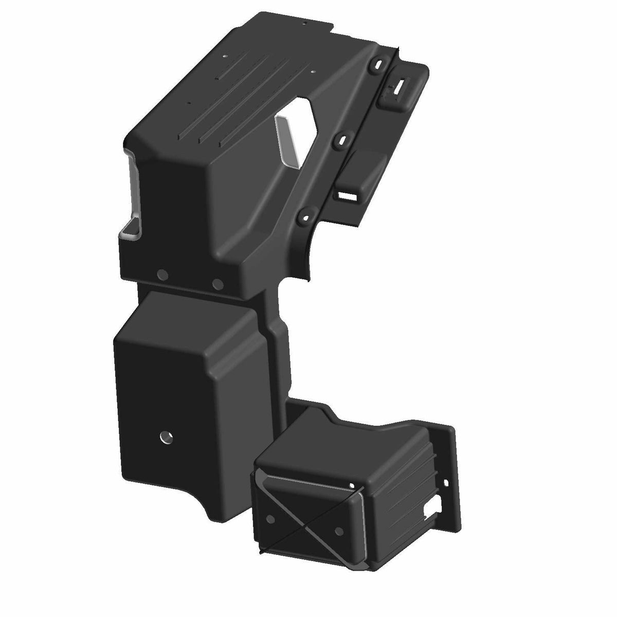 Polaris RZR Panel Divider, Rear, Left, Gloss Black, Genuine OEM Part 5437395-070, Qty 1