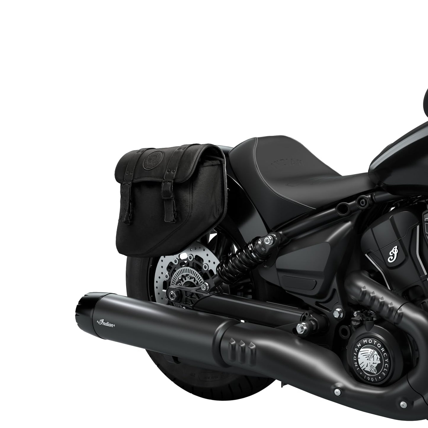 Indian Motorcycle Saddle Bag Right-Hand for Specific Scout Models, Black Waterproof Motorcycle Side Bag, Powersports Saddle Bags for Motorcycle Storage, Qty 1-2890284-VBA