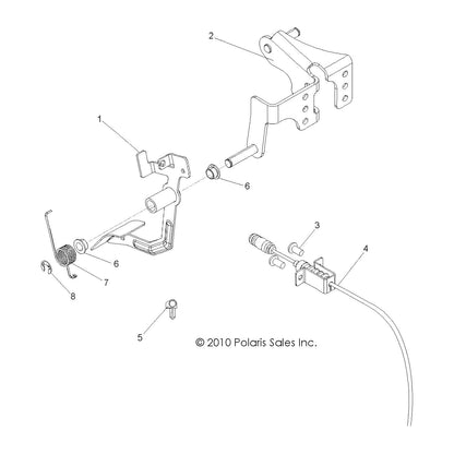 Polaris RZR Throttle Cable, Genuine OEM Part 7081710, Qty 1