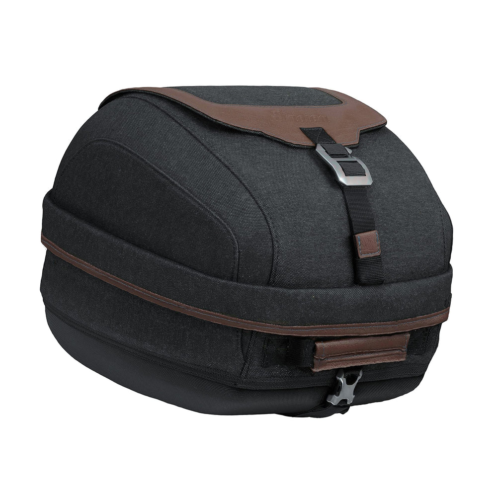Indian Motorcycle Rear Rack Bag, Black/Brown - 2884830-FBA