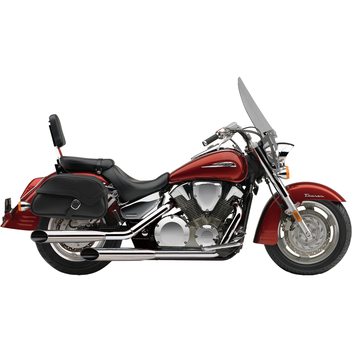 Blvd Slashcut Slip On Chrome Hon Vtx1300r/S/T 03 09