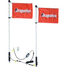 DragonFire Racing Whips - 4Ft Spiral Led Clear Pair