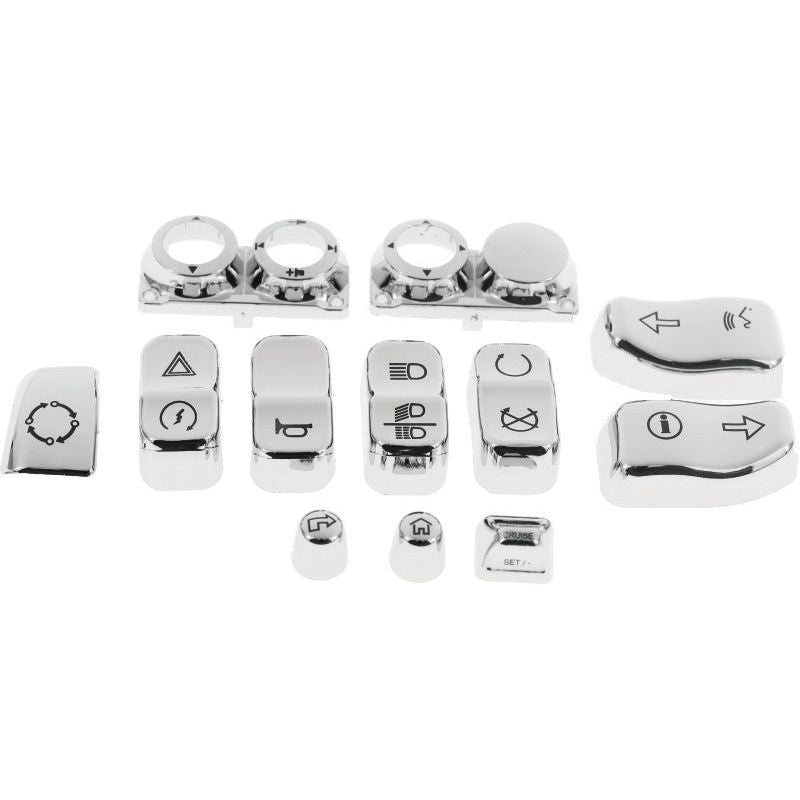 Bikers Choice 16-Up FLHTCU Chrome Switch Cap Kit