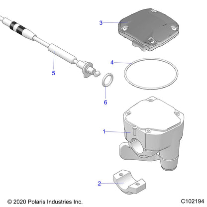 Polaris ATV Throttle Assembly Clamp, Genuine OEM Part 2010191, Qty 1