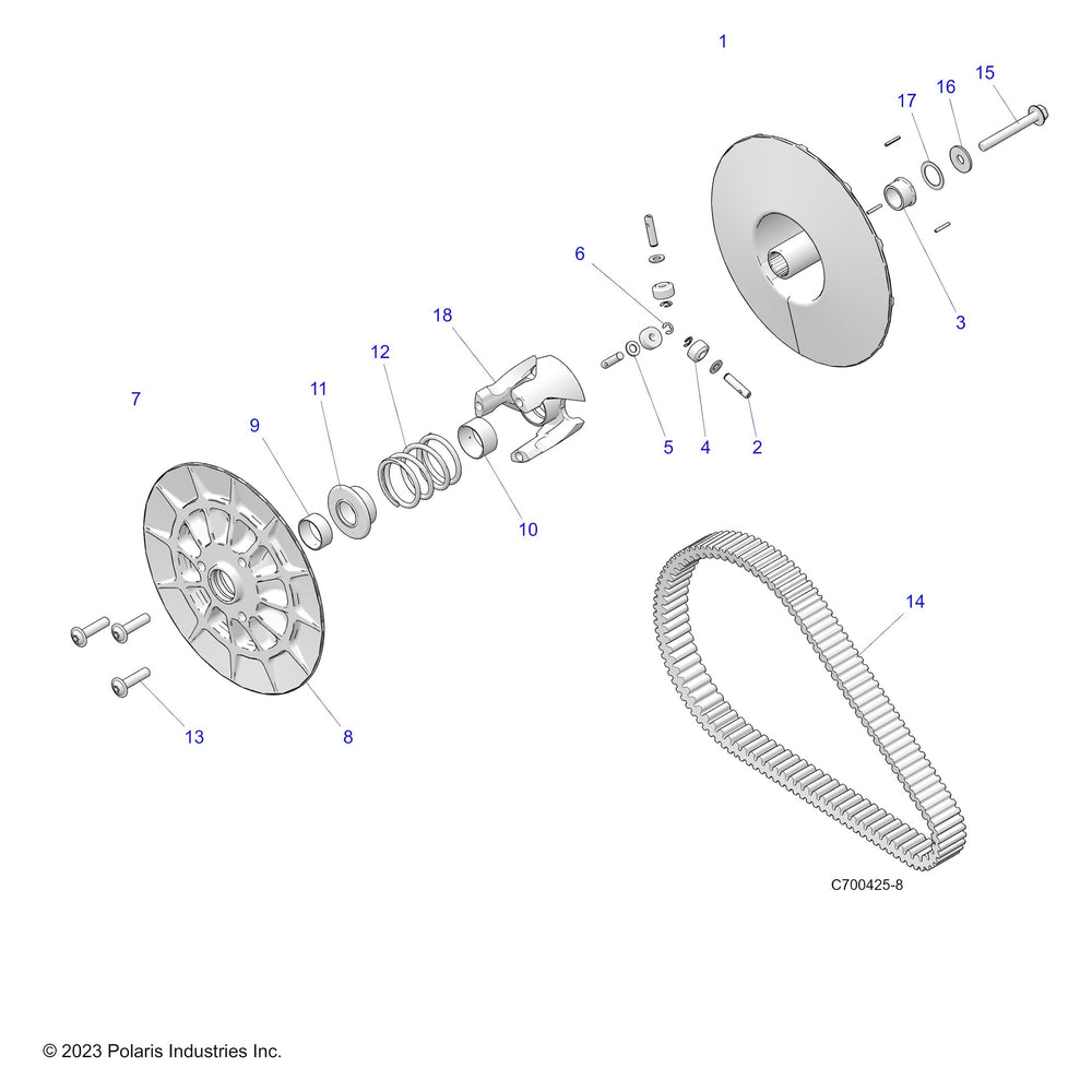 
                      
                        Polaris Off Road Clutch Spring, 130-220, Genuine OEM Part 7045193, Qty 1
                      
                    