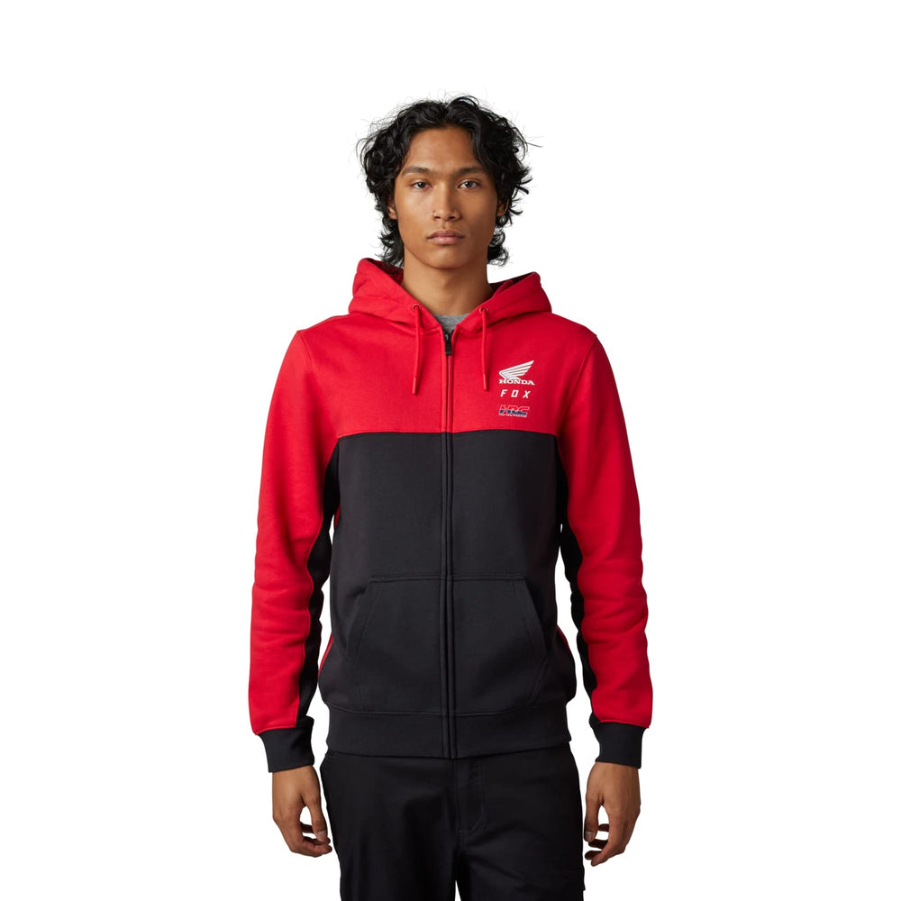 Fox Racing Men's Standard Fox X Honda Zip Fleece Hoodie, Flame RED, Large