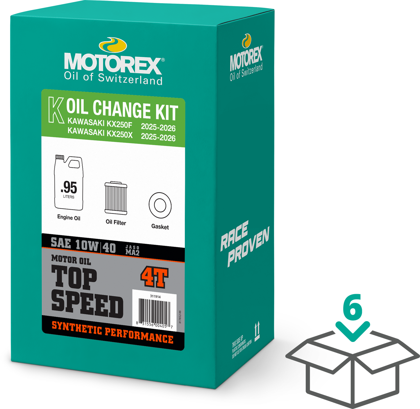 Top Speed Oil Change Kit 0.95l 10w40 Kaw