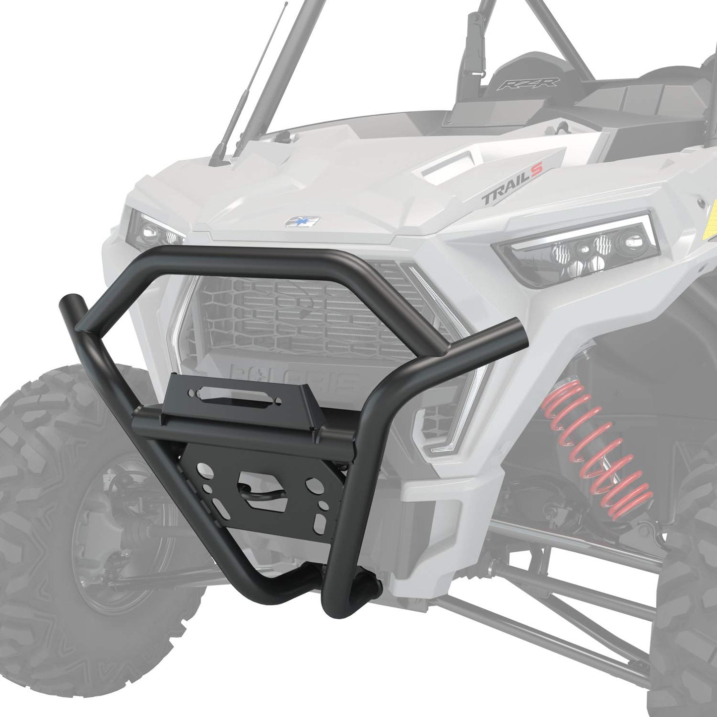 Polaris Off Road Front Winch Bumper, Matte Black - 2884868-458