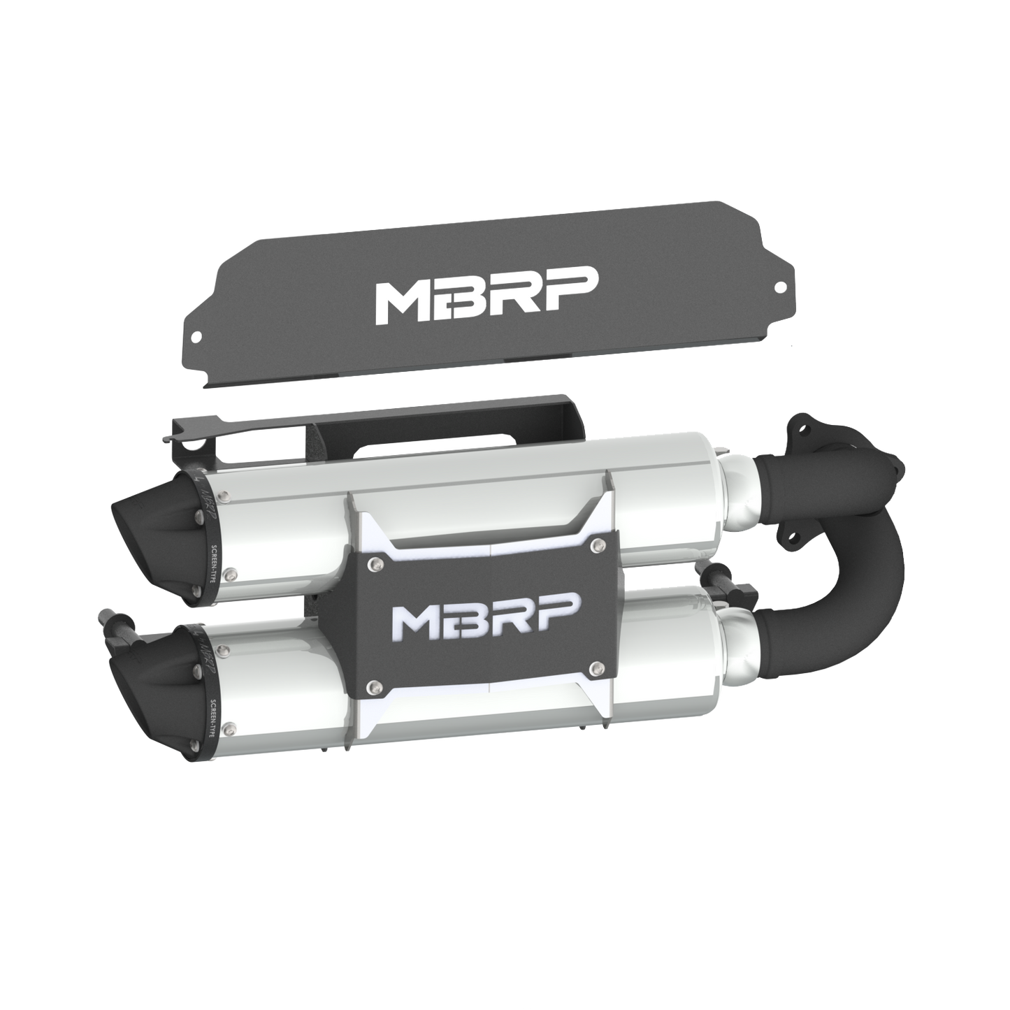 Dual Stacked Slip On System W/ Performance Muffler Blk Tip