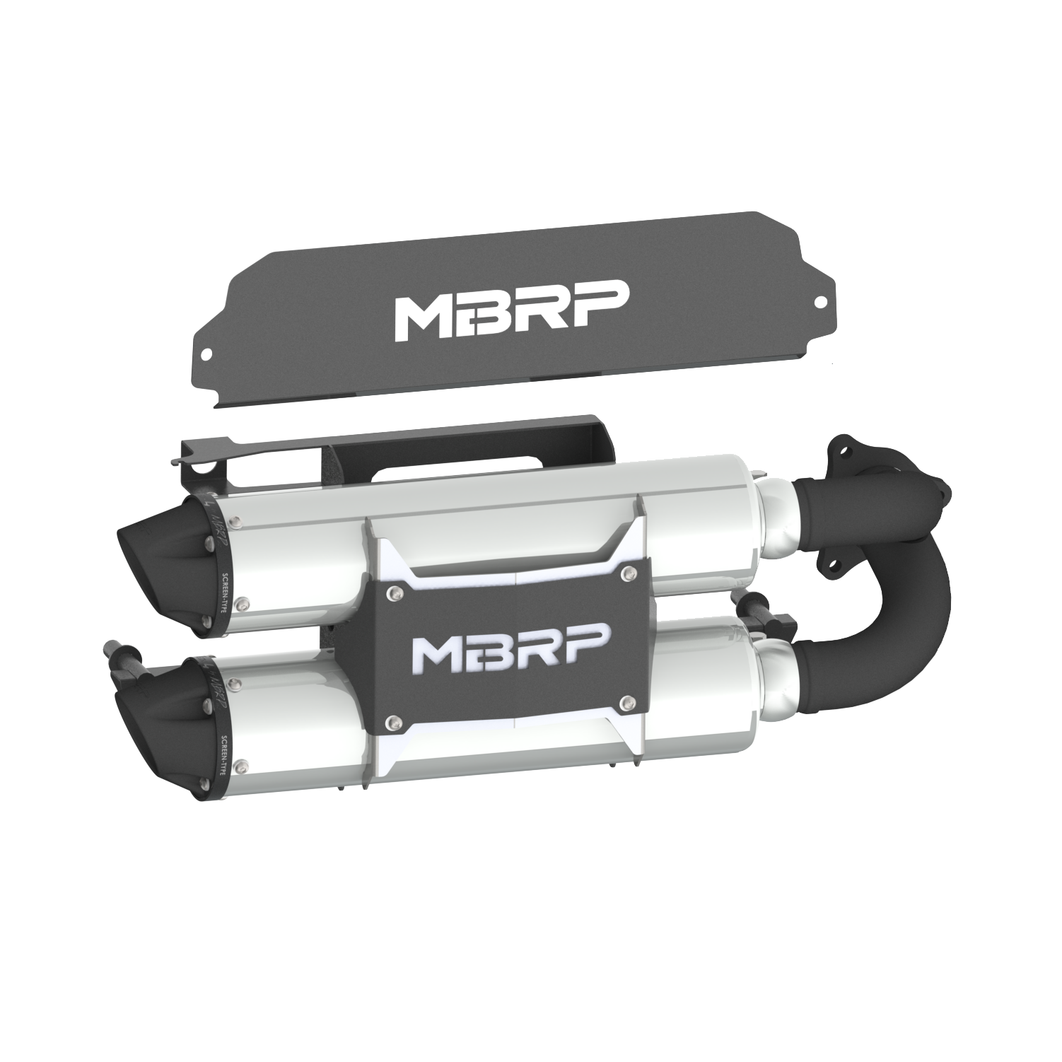 Dual Stacked Slip On System W/ Performance Muffler Blk Tip