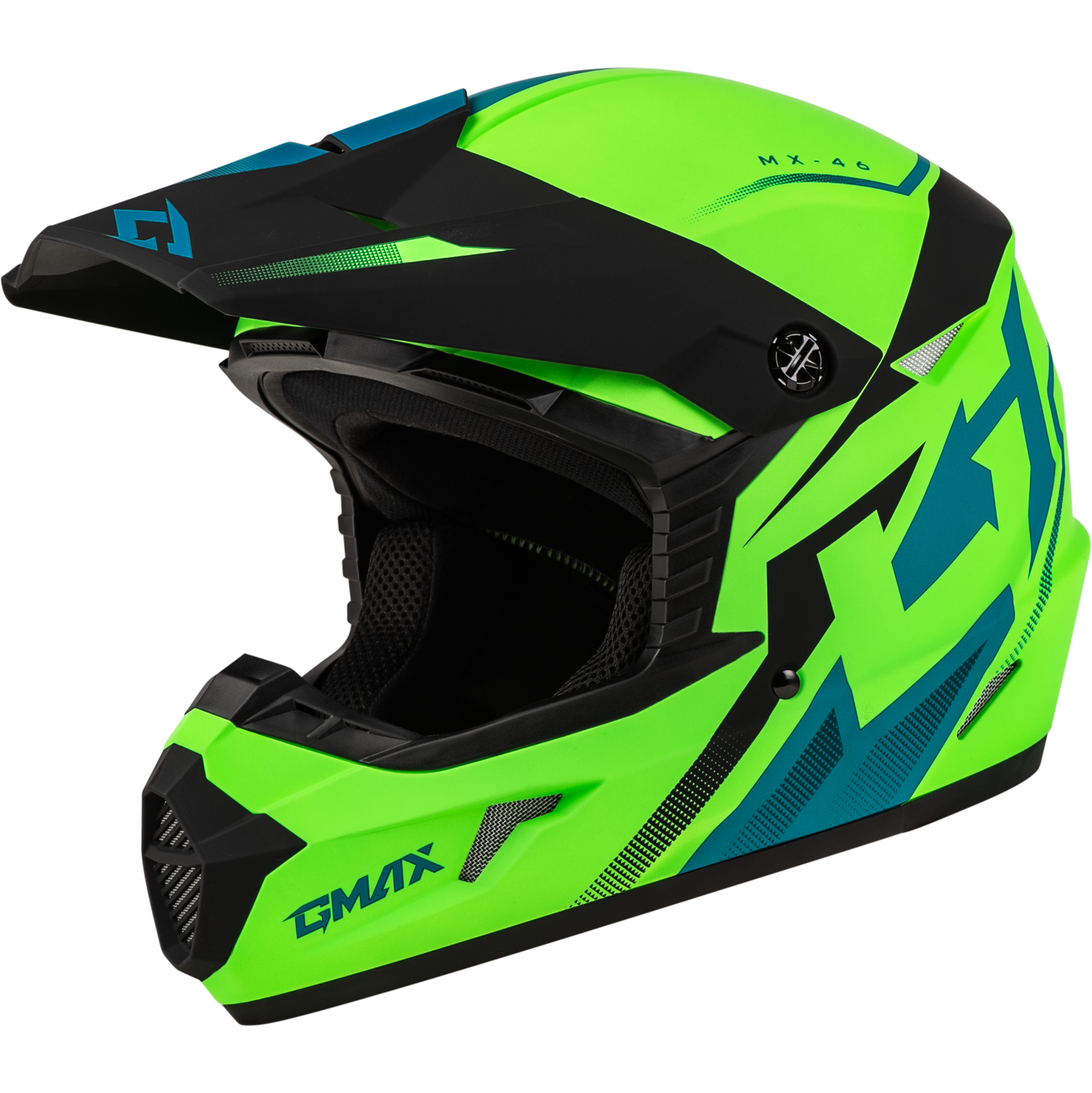 Mx 46 Compound Helmet Matte Hi Vis Green/Blk/Blue Yl