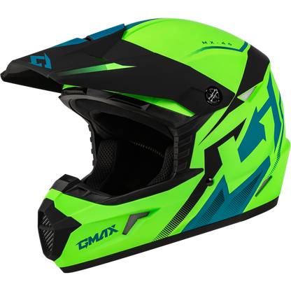 Mx 46 Compound Helmet Matte Hi Vis Green/Blk/Blue Sm