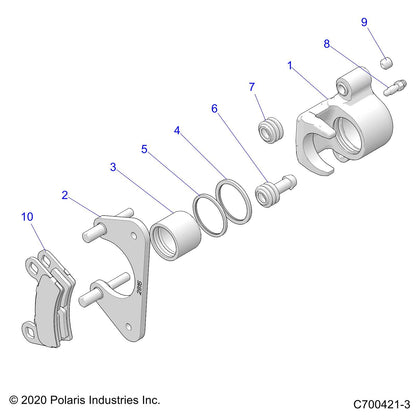 Polaris Ranger Brake Piston, 1.5, AL, Grooved, Genuine OEM Part 5138775, Qty 1