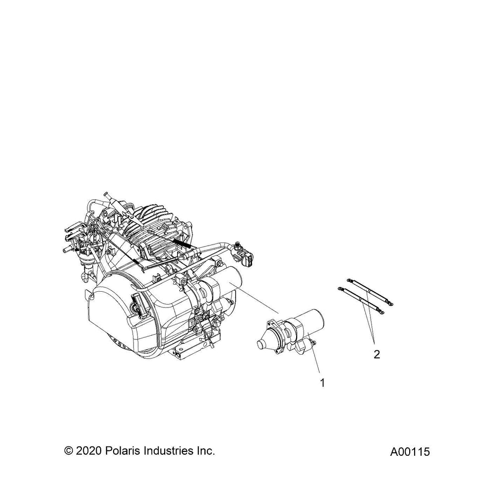 
                      
                        Polaris Motor-Starter,5K,6K [INCL. HDWR.], Genuine OEM Part 2208739, Qty 1
                      
                    