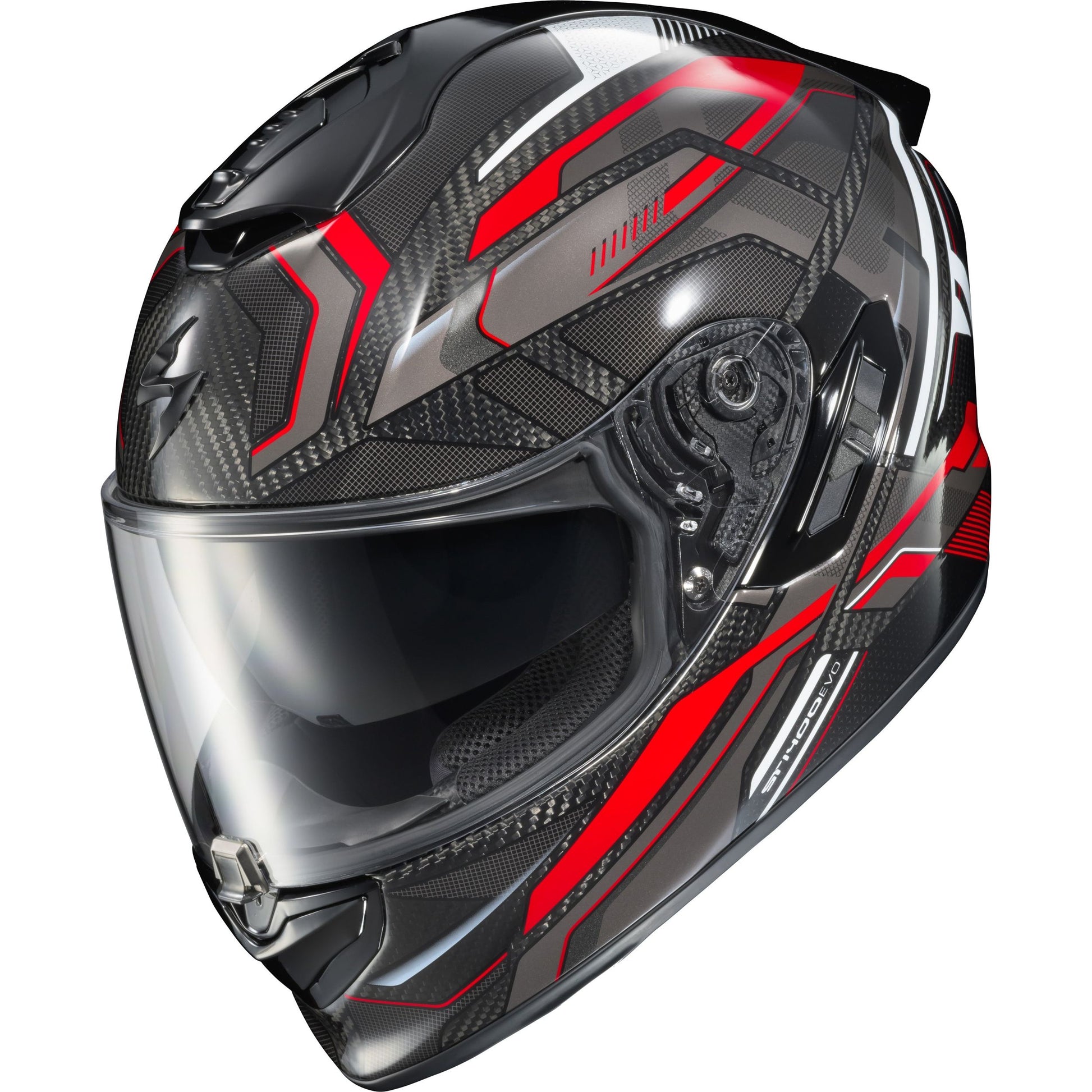 Exo St1400 Evo Carbon Helmet Hex Gloss Red Md