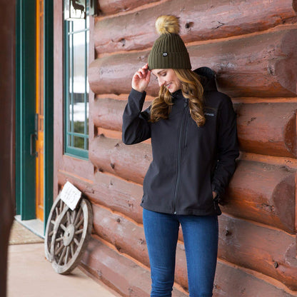 Polaris ATV Women's Removable POM Beanie Green