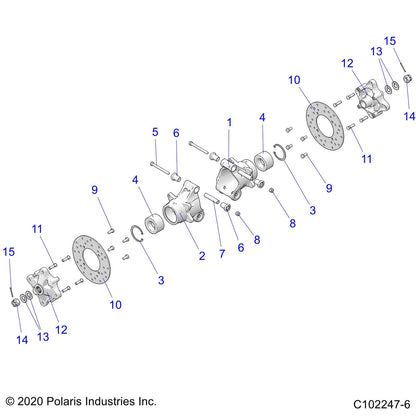 Polaris ATV Wheel Carrier Bearing, Left, Machined, Genuine OEM Part 5139363, Qty 1