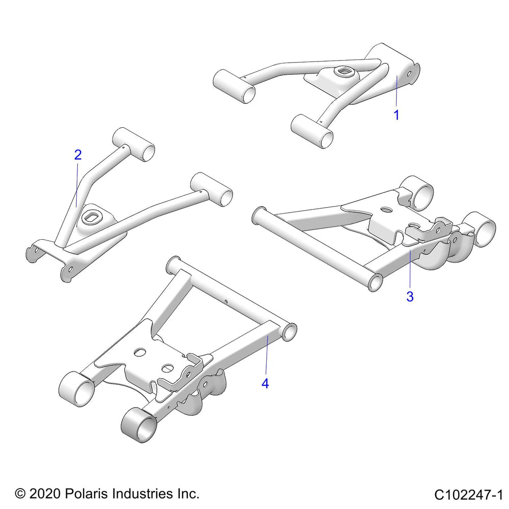 
                      
                        Polaris ATV Control Arm Weld, Lower, Left, Matte Black, Genuine OEM Part 1015888-458, Qty 1
                      
                    