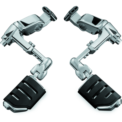 Kuryakyn Ergo III Adjustable Mount With Trident Dually ISO Pegs Chrome