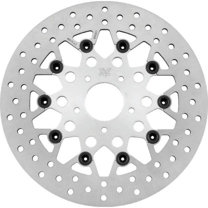 Twin Power 84-17 Big Twin Exc 11.8 and Lug Mount 84-13 XL Front 11.5 Floating Rotor Mesh Silver