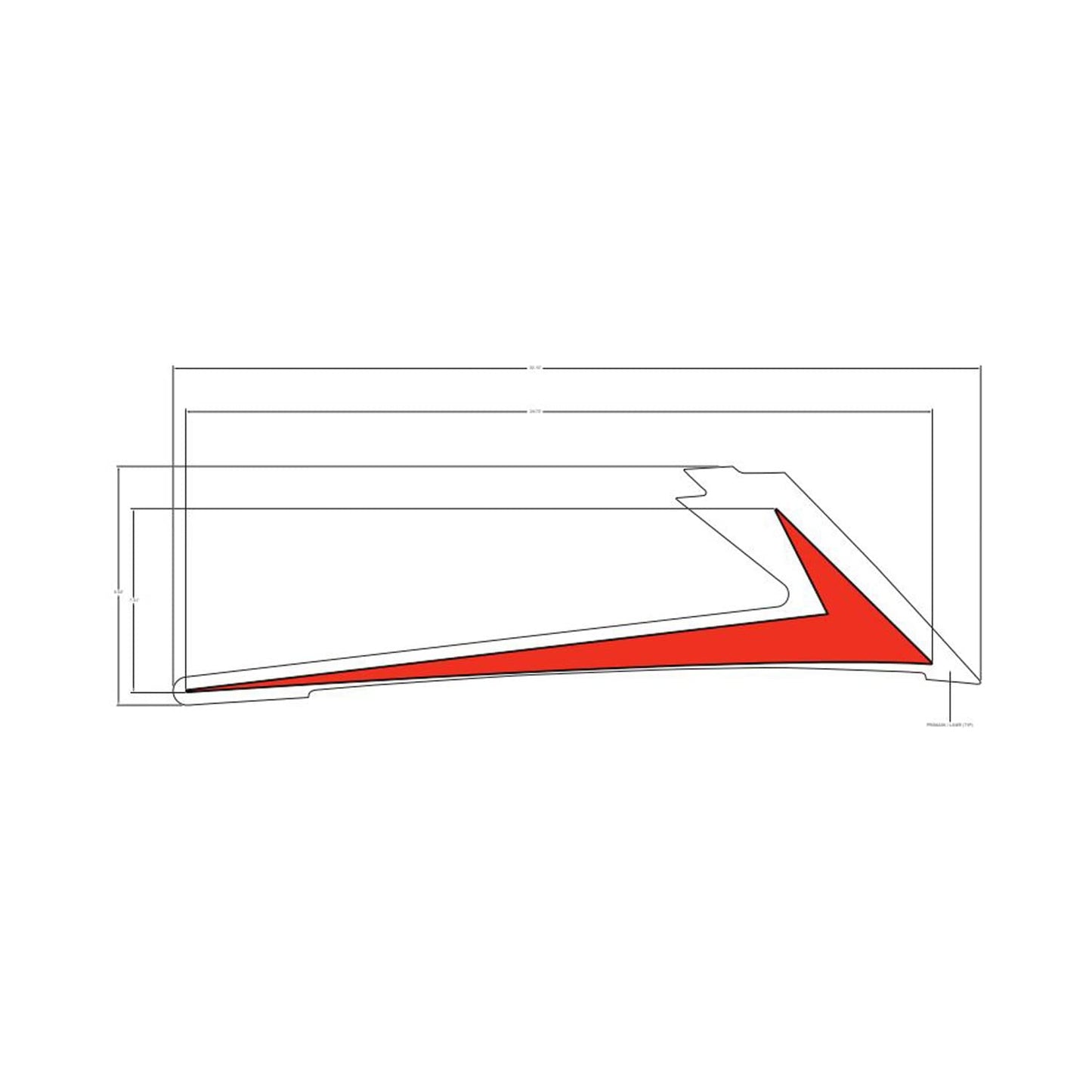 Polaris Slingshot Decal-RR Deck,RH,RED, Genuine OEM Part 7187374, Qty 1