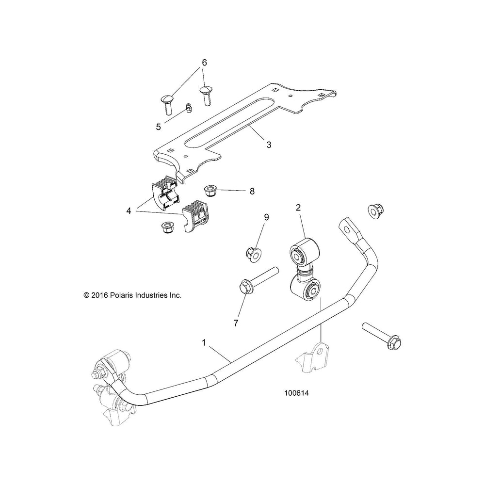 
                      
                        Polaris ATV Stabilizer Support, E-Coat, Genuine OEM Part 5262805-329, Qty 1
                      
                    