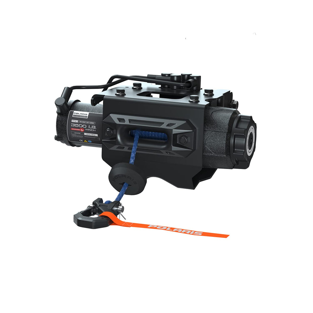 Polaris Pro HD 3500 LB Winch for Sportsman 850, 550, 1000, Wireless Winch Controller, Faster Re-Spooling, 50 FT Synthetic Rope, Auto Stop Technology, for ATV Plowing, Chores, Trail Riding - 2889471