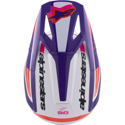 Sm3 Heat Helmet White/Purple/Pink Glossy Xl