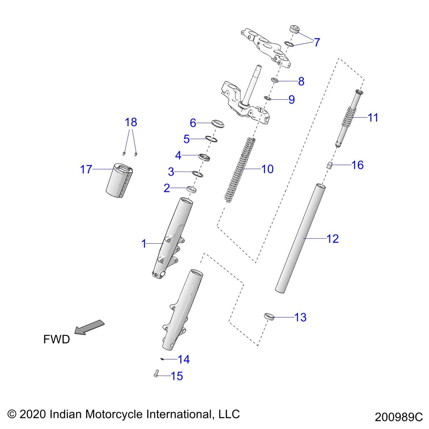 Indian Motorcycle Dust Seal, Genuine OEM Part 3610158, Qty 1
