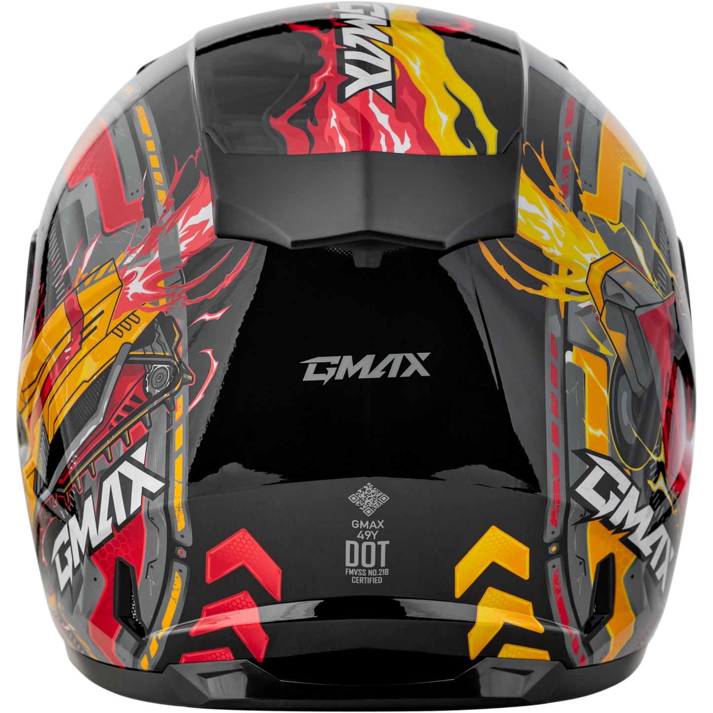 Gm 49y Charge Helmet Black/Red/Yellow Ys