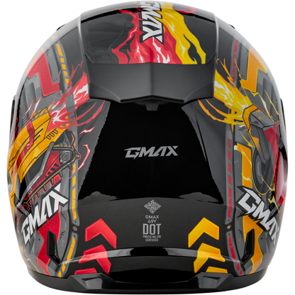 Gm 49y Charge Helmet Black/Red/Yellow Ys