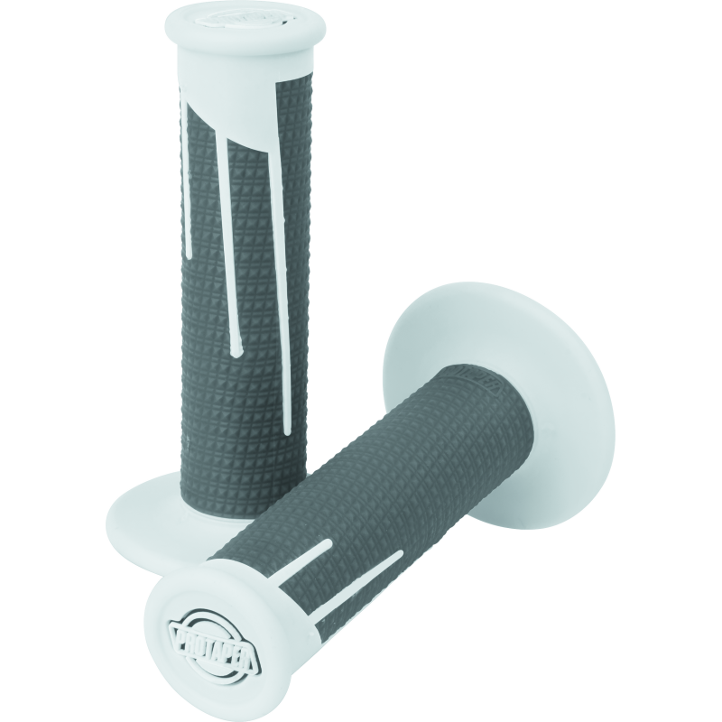 ProTaper Full Diamond Clamp-On Grips - White/Dark Gray